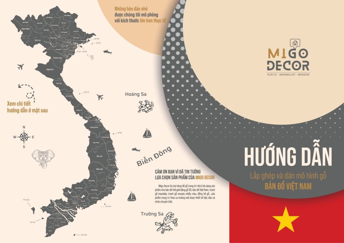 Bản đồ Việt Nam 3D Bằng Gỗ Thiết Kế Tinh Tế Mẫu Mới 2023