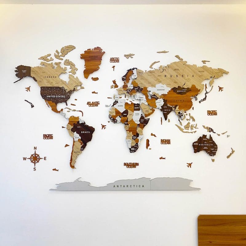 Bản Đồ Gỗ Thế Giới 3D Dán Tường - Mix 4 màu (New 2026) 8 tranh-ban-do-the-gioi-3d-migodecor