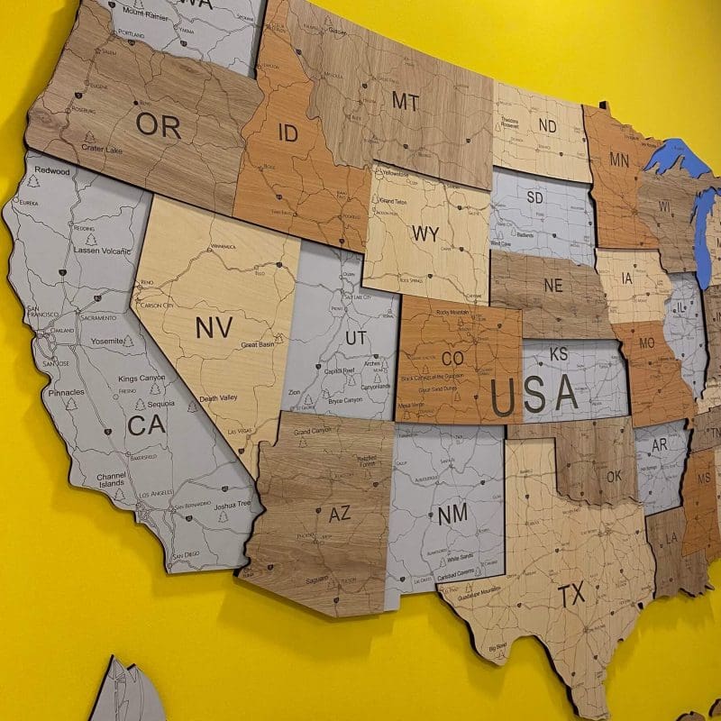 Bản Đồ Nước Mỹ Bằng Gỗ 3D Dán Tường - USA Maps 8 ranh-go-ban-do-nuoc-my-usa-map-migo-decor