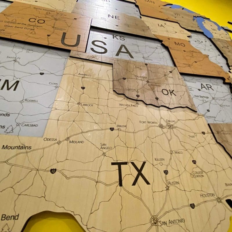 Bản Đồ Nước Mỹ Bằng Gỗ 3D Dán Tường - USA Maps 5 ranh-go-ban-do-nuoc-my-usa-map-migo-decor