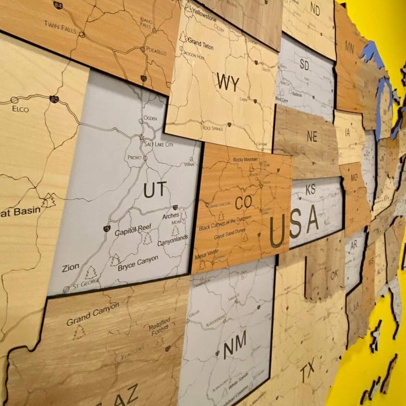Bản Đồ Nước Mỹ Bằng Gỗ 3D Dán Tường - USA Maps 11 ranh-go-ban-do-nuoc-my-usa-map-migo-decor