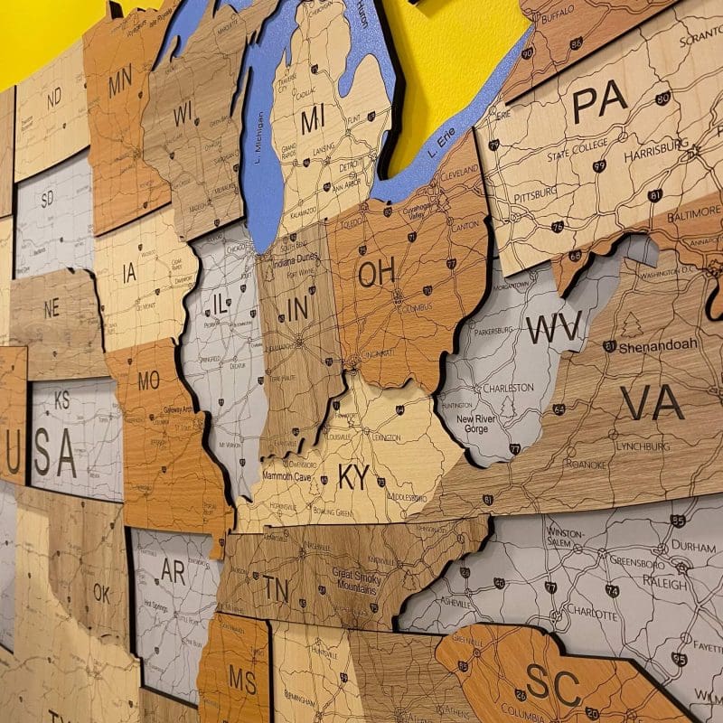 Bản Đồ Nước Mỹ Bằng Gỗ 3D Dán Tường - USA Maps 10 ranh-go-ban-do-nuoc-my-usa-map-migo-decor