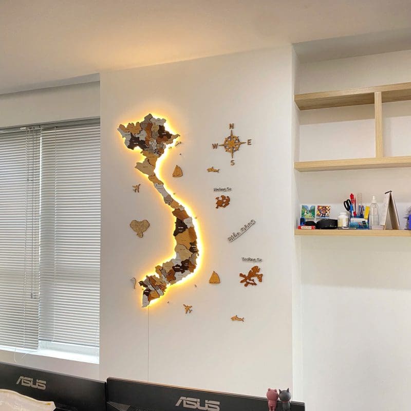 ban do viet nam 3d bang go migo decor 1