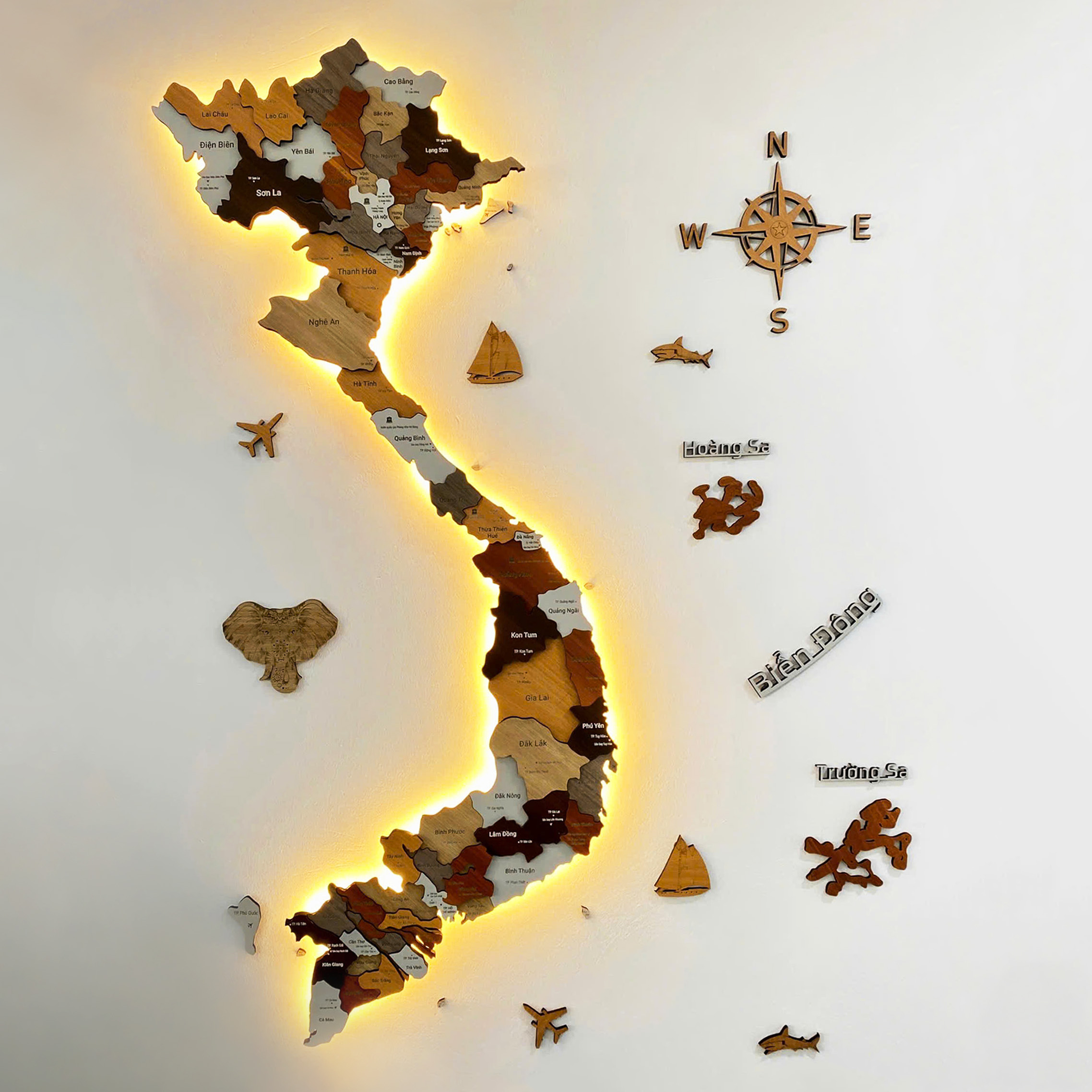 10+ Mẫu bản đồ gỗ 3D thế giới đẹp nhất 2024 9 ban-do-viet-nam-3d-bang-go-migo-decor