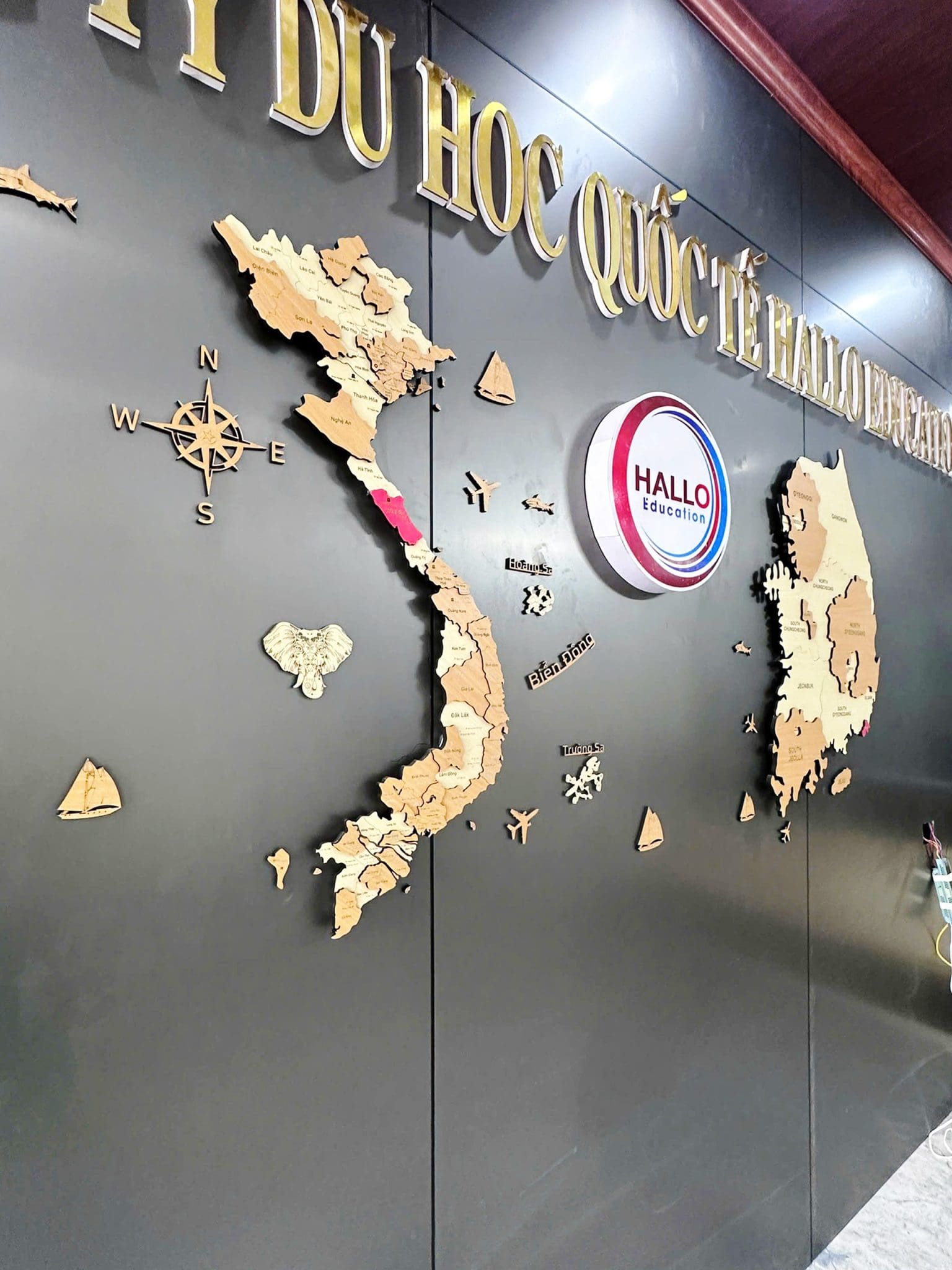 Map Dat Han Han Bản Đồ Hàn Quốc 3D Dán Tường - Korea Wooden Map - Migo Decor