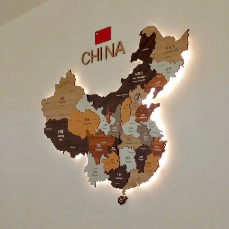 Bản đồ Trung Quốc Bằng Gỗ 3D Dán Tường - China Map 7 ban-do-trung-quoc-china-3d-map