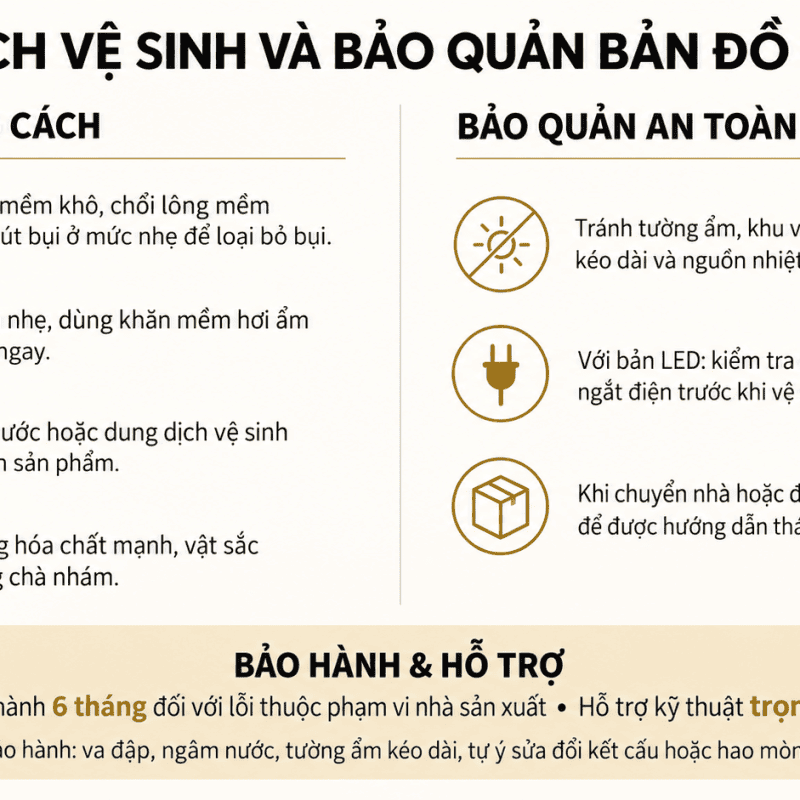 Bản Đồ Thế Giới 3D Bằng Gỗ - Mix 2 màu (Led) 14 cach-ve-sinh-ban-do-go-3d