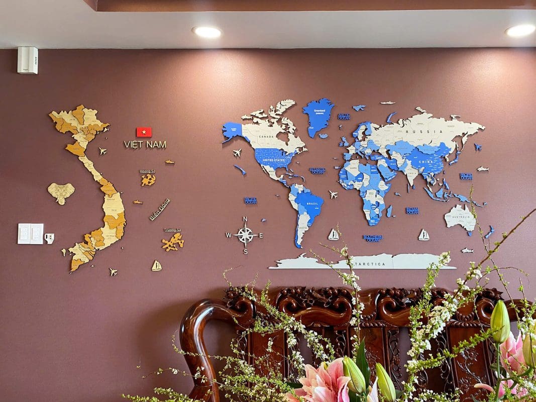 Bản Đồ Gỗ Là Gì? Hướng Dẫn Chọn Bản Đồ Gỗ 3D Theo Không Gian & Ngân Sách 21 ban-do-viet-nam-3d-34-tinh