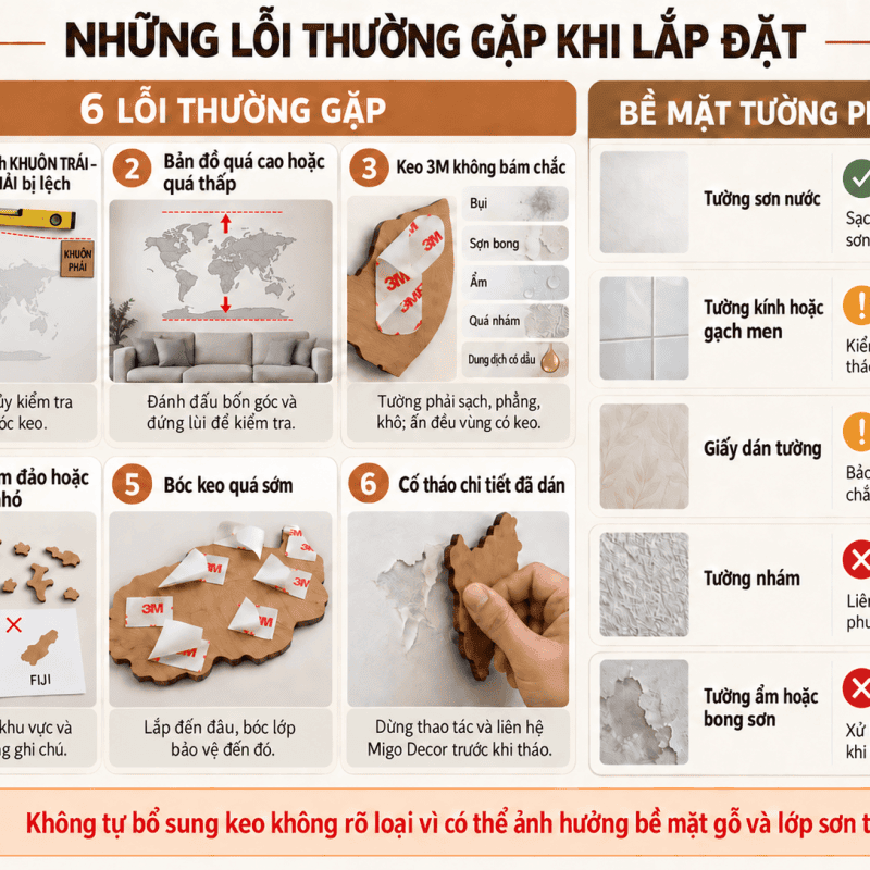 Những lỗi thường gặp khi lắp đặt